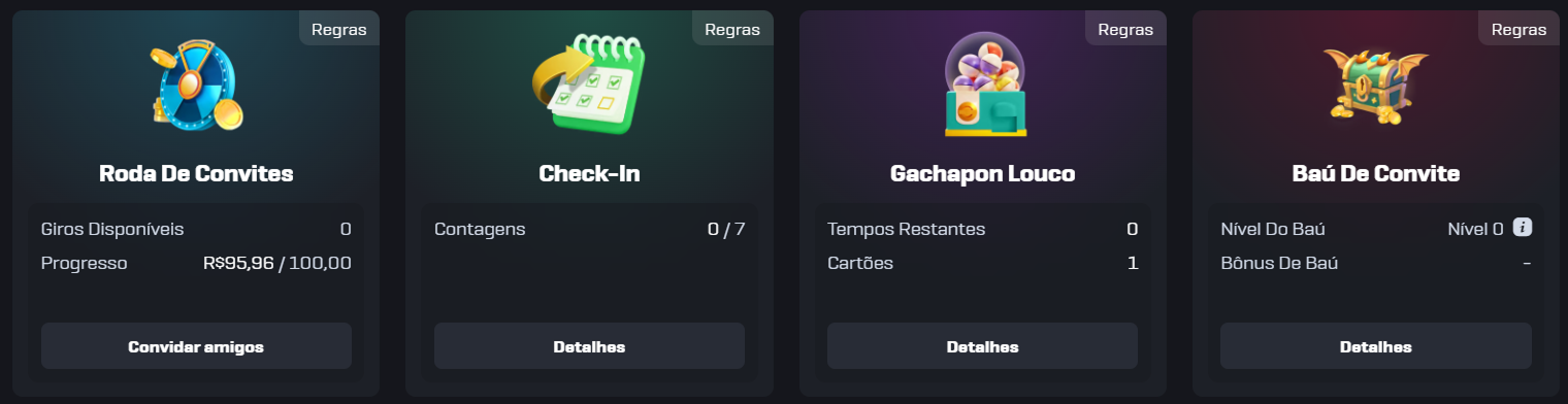 Imagem com lista de tarefas para liberar o bônus de R$100 da RICO333, com destaque para metas e recompensas