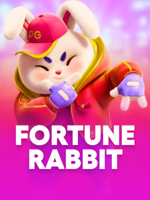 capa do jogo fortune rabbit com coelho dourado em estilo cassino online